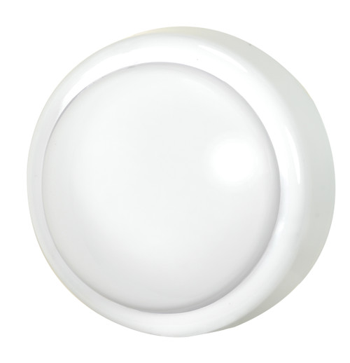 Satco S75-087 WHITE MINI PUSHLIGHT SMALL White Mini Pushlight, Requires 2 AA batteries (not included) (Discontinued)