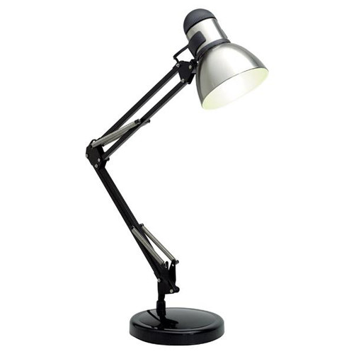 Satco SF76-358 STEEL/BLACK SWING ARM DRAFTING Swing Arm Drafting Lamp 1 Light Steel / Black Adjustable height (Discontinued)