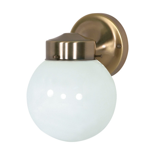 Nuvo SF77-994 1 LIGHT 6" PORCH LANTERN 1 Light - 6" - Porch, Wall - With White Globe (Discontinued)