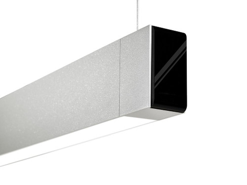 Ledalite 2201LAKLN MicroSquare gen2 suspended, Silk Lens/Solid Housing, 1300lm/4ft, 80 CRI, 4000K - 100.8 lm/W