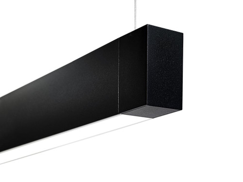 Ledalite 2206LBELW MicroSquare gen2 suspended, Silk Lens/Asym. Performance Lens, 3300lm/4ft, 80 CRI, 3500K - 100 lm/W