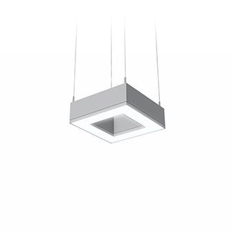 Ledalite 29x5L93552LQS1 TruGroove suspended shapes, 1 x 1ft Square, Dir/Ind Flush Silk Lens, 5200 lm/ft, CRI 90, 3500K - 114.1 lm/W