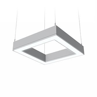 Ledalite 29x6L92735LQS2 TruGroove suspended shapes, 2 x 2ft Square, Semi-Dir Flush Silk Lens, 3500 lm/ft, CRI 90, 2700K - 112.7 lm/W