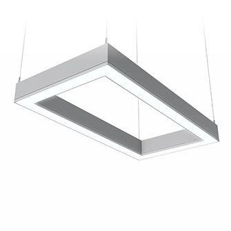 Ledalite 29x6L92768LQR2 TruGroove suspended shapes, 2 x 4ft Rectangle, Semi-Dir Flush Silk Lens, 6800 lm/ft, CRI 90, 2700K - 102.9 lm/W