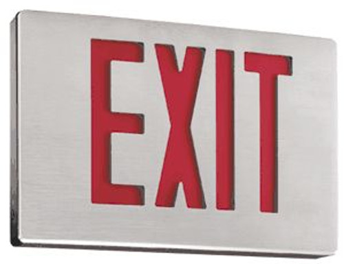 Chloride 46L2BR Slender Die Cast Aluminum LED Exit, - Double Face, Red Letters, Black Housing