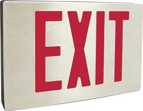 Chloride ER40LD3B NYC Approved, Die Cast Aluminum LED Exit, Black Housing, Emergency LED, Universal Face, 8 inch letters, Red Panel, Self Diagnostics