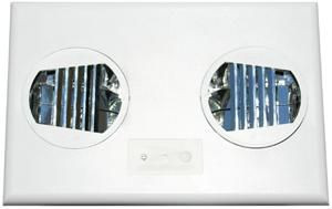 Chloride F1BIC Fusion Polycarbonate Recessed Emergency Unit, Lead Calcium, 72W, 2- 35W MR16 Halogen Lamps, Black housing, Ceiling/Wall Mount Available, Intelli-Charge Diagnostics