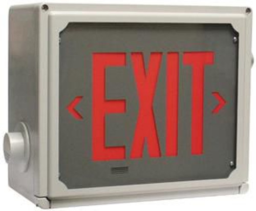 Chloride HZ Series LED Exit Class I & II, Division 2 LED Exit, AC Only, Red Letters, Self Diagnostics