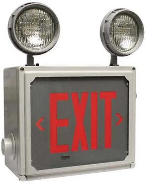 Chloride HZ636 Class I & II, Division 2 Exit Emergency Combo Unit, Red or Green Letters, 6V 36W, Self Diagnostics