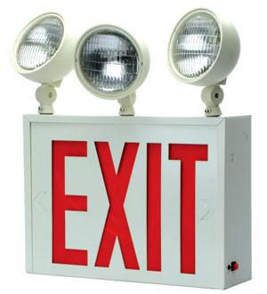 Chloride SCLRW3 NYC Approved, Die Formed Steel LED Combo, - LED, Universal , 8 inch letters, Red, (3)12W Tungsten Lamps