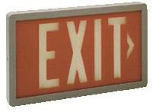 Chloride SLG20DBA Self Luminous Exit, Red Panel, 20 Year Life, Double Face, Brushed Aluminum Plastic Frame