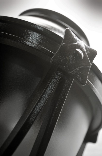 Lumec L81-100HPS-PCCS-SE3 Contemporary Lantern, 100 HPS, Hydro-formed cut-off reflector system set in faceted arc-image duplicating patterns, Asymmetrical