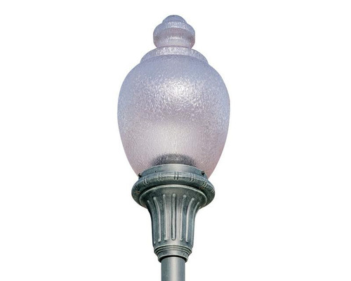 Hadco 2100R w/ Finial Type V Hyde Park, 150W Clear HPS Lamp, Type V Textured Globe