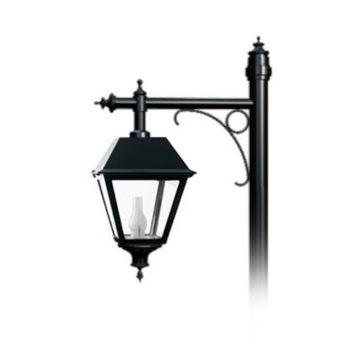 Lumec S26P-72W32LED3K-G3-C-LE4-HS Square Lantern LED Pendant (S26P) 32 LED, 700mA, 3000K, Clear Globe, Type IV with House Side Shield - 77 lm/W