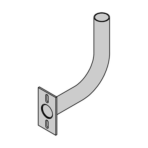 Gardco SBRKT-RA-L1-12/13-SQ4 Steel Bracket, Right Angle, Single, 12"L x 13"H, 4" Square Pole