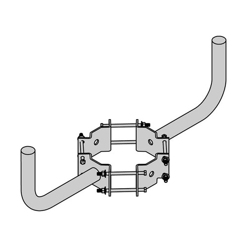 Gardco SBRKT-WRP-L2-10/13D-WP Steel Bracket, Wrap Around, Twin Linear, 10-13" Pole, Wood Pole