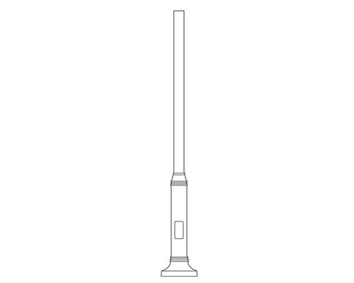 Lumec SAM8 5-9/16" Round Aluminum Pole with Bottleneck Base