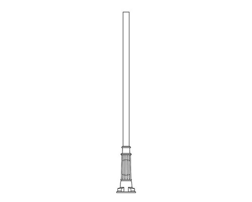 Lumec R80 4" Round Aluminum Pole with Fluted Bottleneck Base and Optional Base Covers