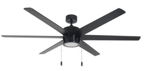 RP Lighting+Fans 1060LED-BK-BK Aldea X 6-Blade 60in LED 3K 16W PC