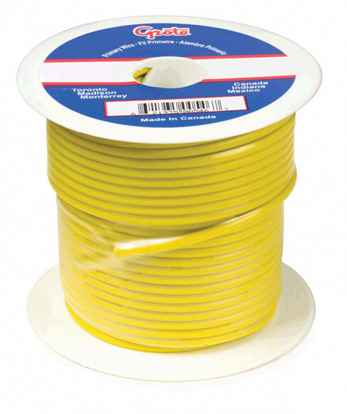 Grote Industries 87-6011 (GPT) General Purpose Thermo Plastic Wire, Length 100' Yellow