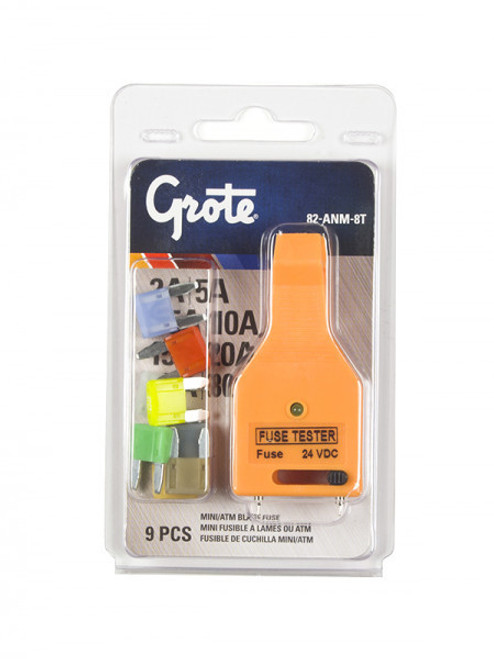  GROTE-82-ANM-8T Grote Industries 82-ANM-8T Fuse & Circuit Protection Assortment kits, Miniature Blade Fuse Assortment & Tester, 9 Pk