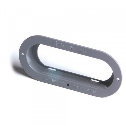  GROTE-43220 Grote Industries 43220 Theft-Resistant Mounting Flange For 6" Oval Lights, Gray