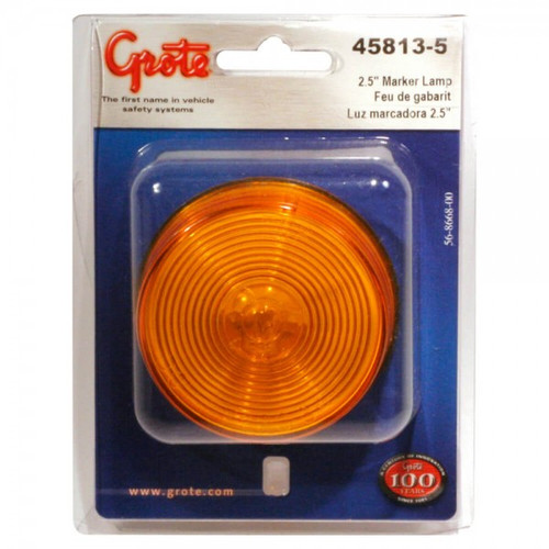 Grote Industries 45813-5 2 1/2" Round Clearance Marker Lights, Optic Lens Amber