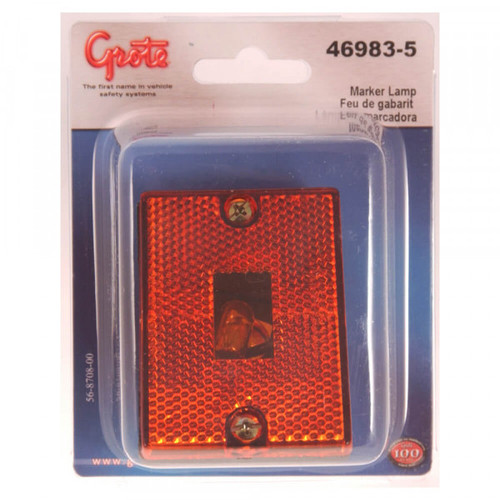 Grote Industries 46983-5 Rectangular Submersible Clearance Marker Lights with Built-In Reflectors, Replacement Part