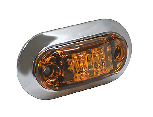 Grote Industries 45003-5 2 1/2" Oval LED Clearance Marker Lights, w/ Chrome Bezel