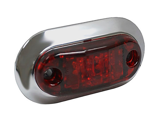 Grote Industries 45002-5 2 1/2" Oval LED Clearance Marker Lights, w/ Chrome Bezel
