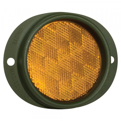 Grote Industries 40163 Steel Two-Hole Mounting Reflector, Military Green w/ Gasket