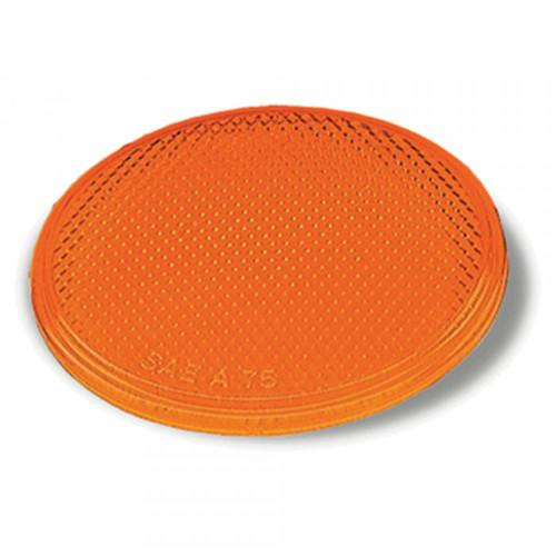 Grote Industries 41003 Round Stick-On Reflector, 2" Amber