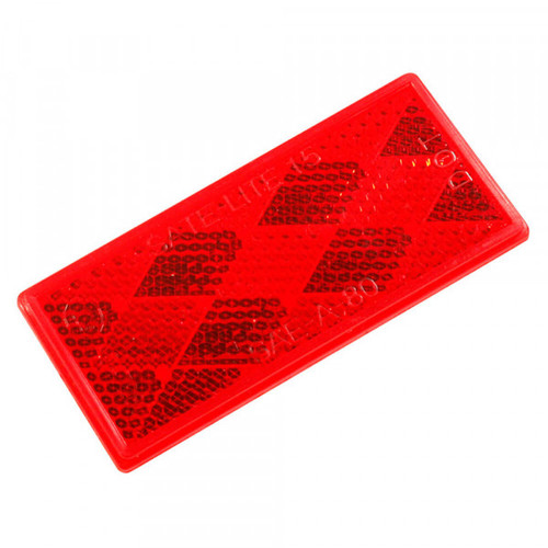 Grote Industries 40302 Stick-On Rectangular Reflectors, Red