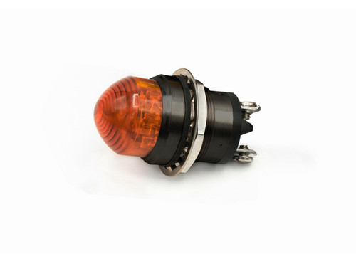 Dialight 556-3904-224F 556 LED PMI C1D2 1" Domed Orange, 24 VDC Black Nickel