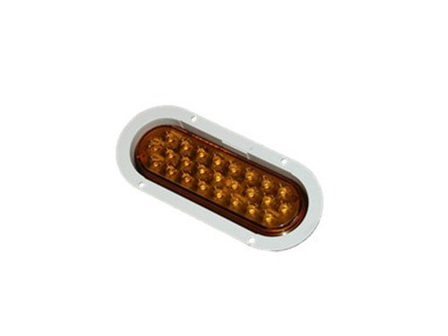 Dialight 68273AB802 68 Series 24V Amber Rear Turn 2 Pos. Weatherpack - 12010973 Connector White Flange and Gasket