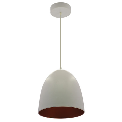Westgate LCFR-MCT5-WG Large Integrated LED Dome Pendant 25W 800Lm 6Ft Cord Wh/Gld | Westgate at lightingandsupplies.com