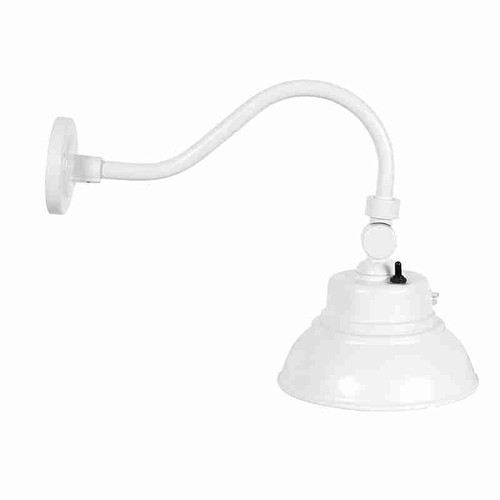 Westgate Lighting GNB-25W-MCT-WH-P 10in 25W GOOSENECK BARN LIGHT, - LED Outdoor Commercial Lighting