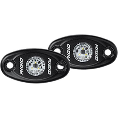 RIGID Industries A-Series Black High Power LED Light - Pair - Blue