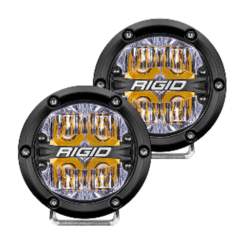 RIGID Industries 360-Series 4" LED Off-Road Fog Light Drive Beam w/Amber Backlight - Black Housing