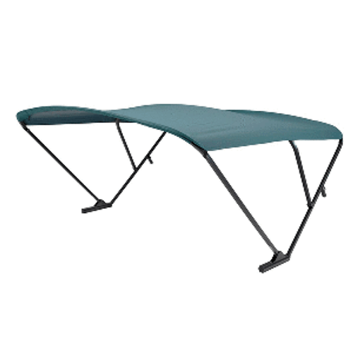 SureShade Power Bimini - Black Anodized Frame - Green Fabric