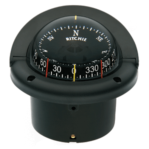 Ritchie HF-743 Helmsman Combidial Compass - Flush Mount - Black