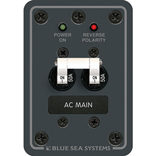 Blue Sea 8079 AC Main Only Circuit Breaker Panel - White Switches
