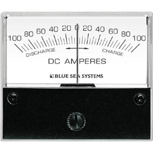 Blue Sea 8253 DC Zero Center Analog Ammeter - 2-3/4" Face, 100-0-100 Amperes DC