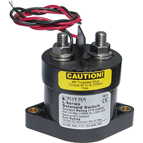 Blue Sea 9012 L Solenoid Switch - 12-24VDC - 250A