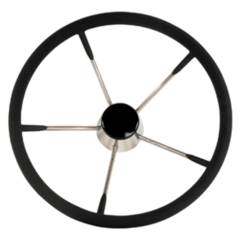 Whitecap Destroyer Steering Wheel - Black Foam, 15" Diameter