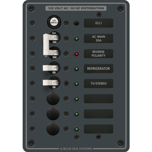 Blue Sea 8101 ELCI GFCI Panel AC 5 Position