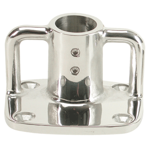 Whitecap 4&#176; Rectangular Base - 316 Stainless Steel - 3-1/2" x 3"