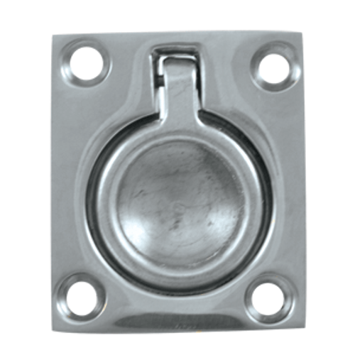 Whitecap Flush Pull Ring - CP/Brass - 1-1/2" x 1-3/4"