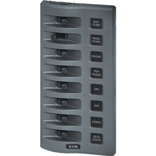 Blue Sea 4309 WeatherDeck&reg; 12V DC Waterproof Switch Panel - 8 Position