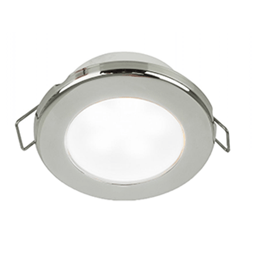 Hella Marine EuroLED 75 3" Round Spring Mount Down Light - White LED - Stainless Steel Rim - 12V